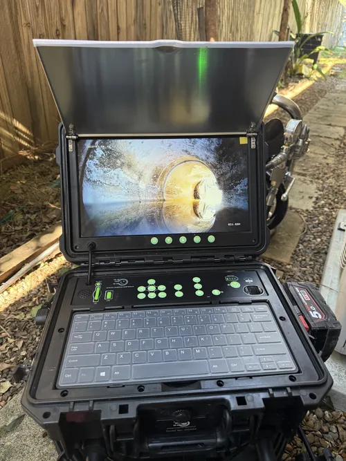 cctv drain inspection in a pipe