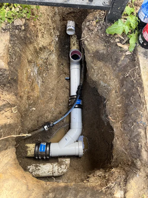 pipe being repaired in a brisbne backyard