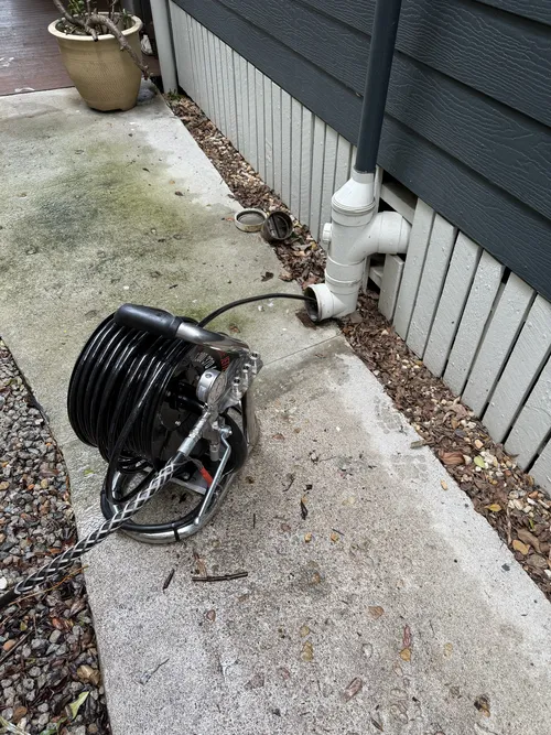 downpipe being jet blasted in brisbane