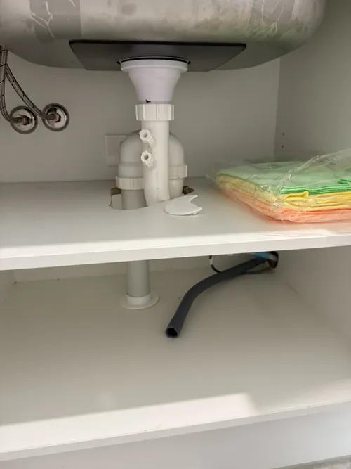 kitchen sink being installed