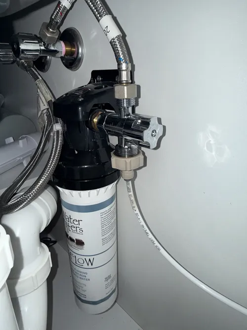 newly installed water filter